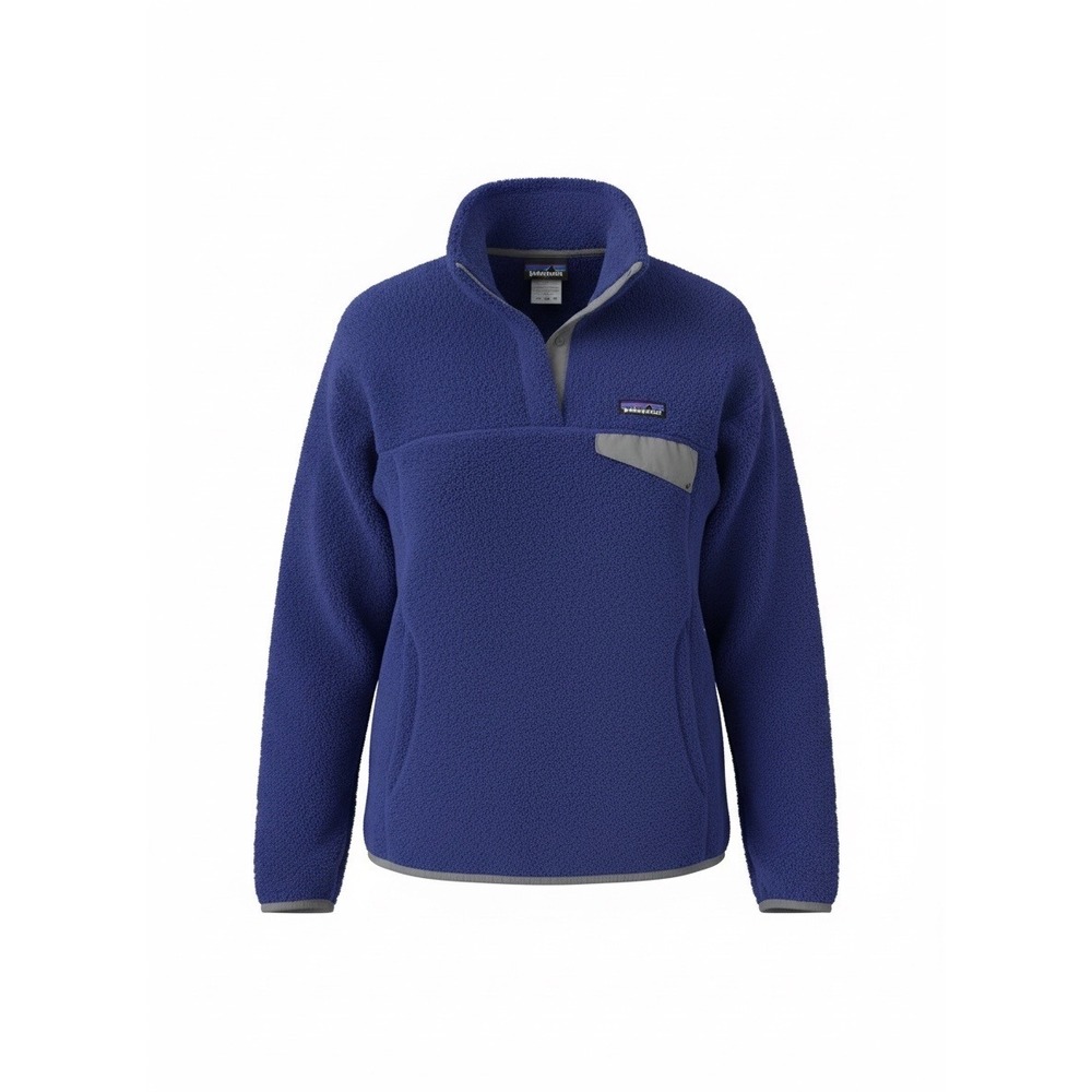 Patagonia Re-Tool Snap-T Pullover Fleece Blue Grey Women's Size Small